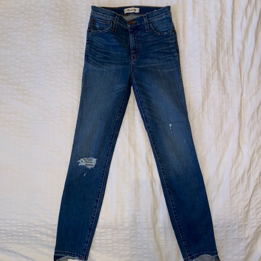 Madewell skinny jeans, medium wash